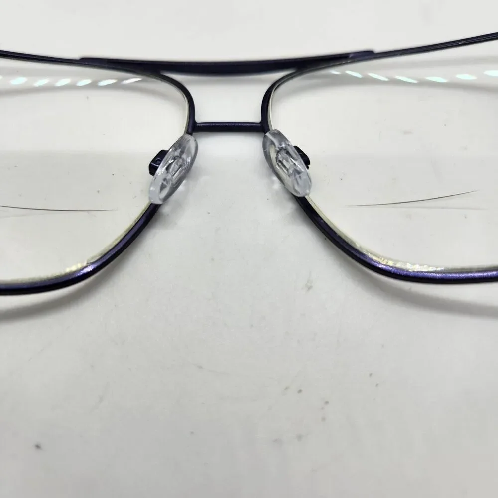 Vintage Paul Smith Eyeglasses Navy Metal 63-14-35 PS-835‎ Wide Mens Large Retro